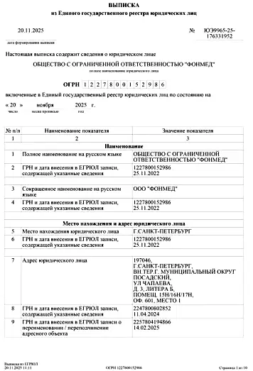 Выписка из ЕГРЮЛ 1